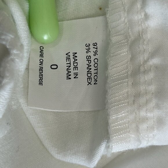 NEW YORK & COMPANY Pants Womens Size 0 Low Rise Taper Leg Stretch White - Picture 10 of 11